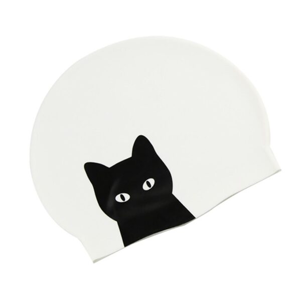 Gorra de natación de silicón con diseño de Gato
